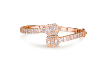 Load image into Gallery viewer, Iced Rose Gold Bangle Bracelet