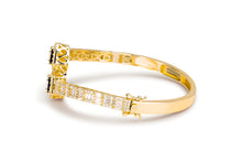 Load image into Gallery viewer, Iced Gold Bangle Bracelet