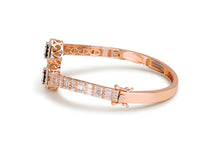 Load image into Gallery viewer, Iced Rose Gold Bangle Bracelet