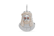 Load image into Gallery viewer, White Gold Lazer Jesus Pendant