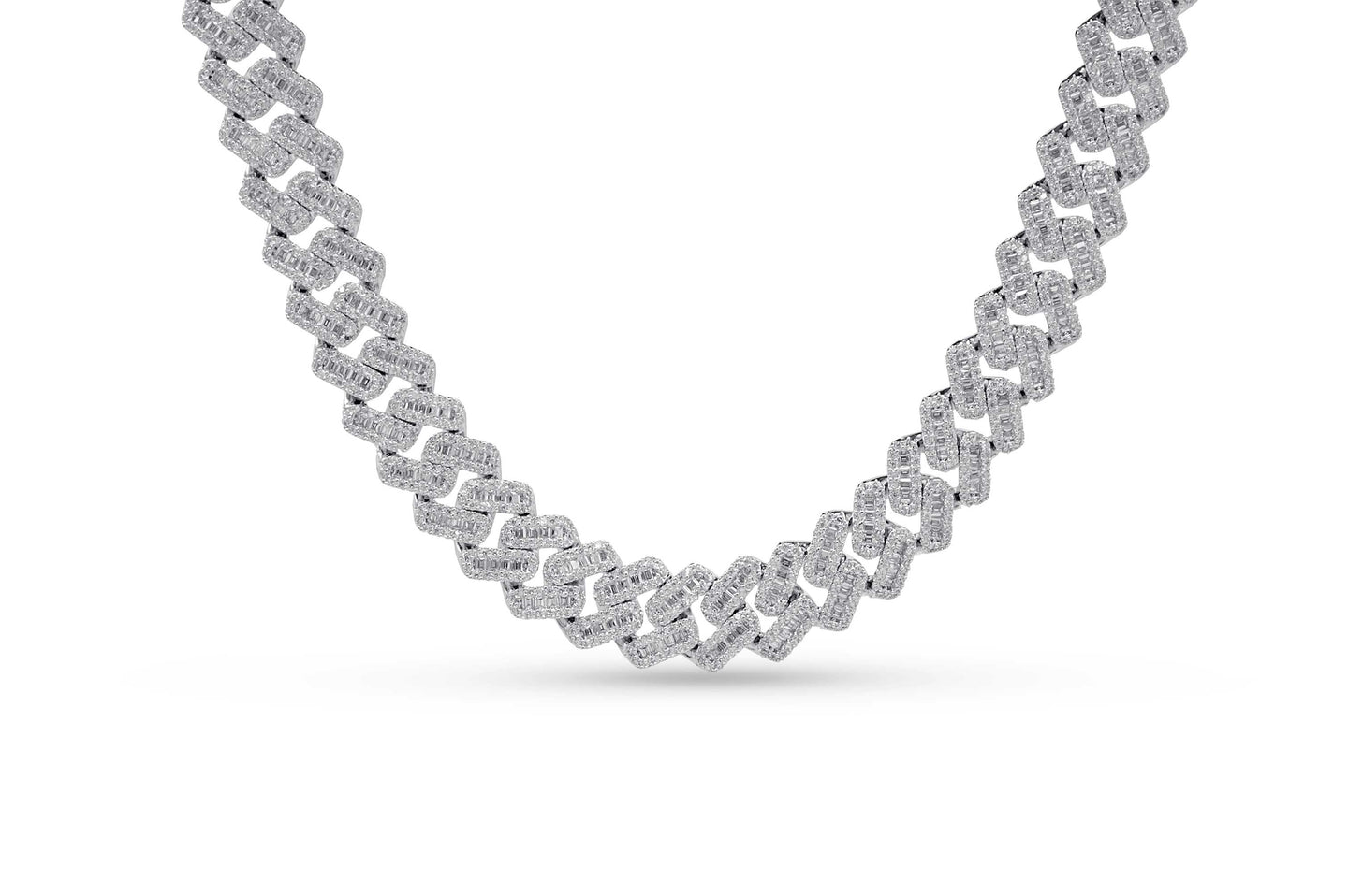 14mm Iced Baguette Cuban Chain