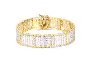 16mm Gold Iced Baguette Bracelet