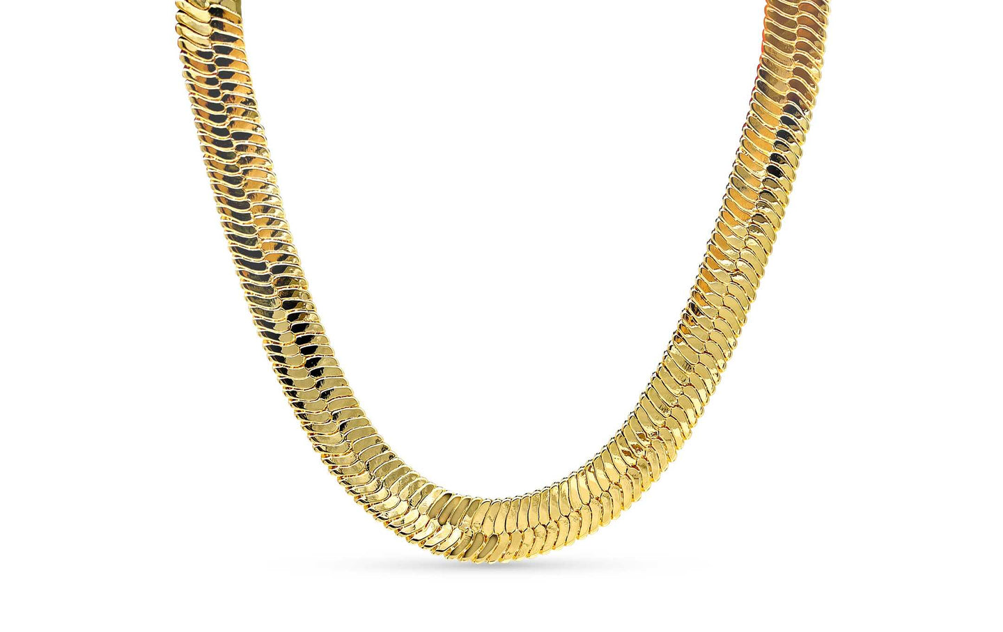 14mm Gold Herringbone Chain