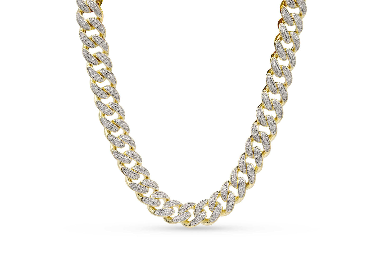 14mm Gold Iced Out Cuban Chain