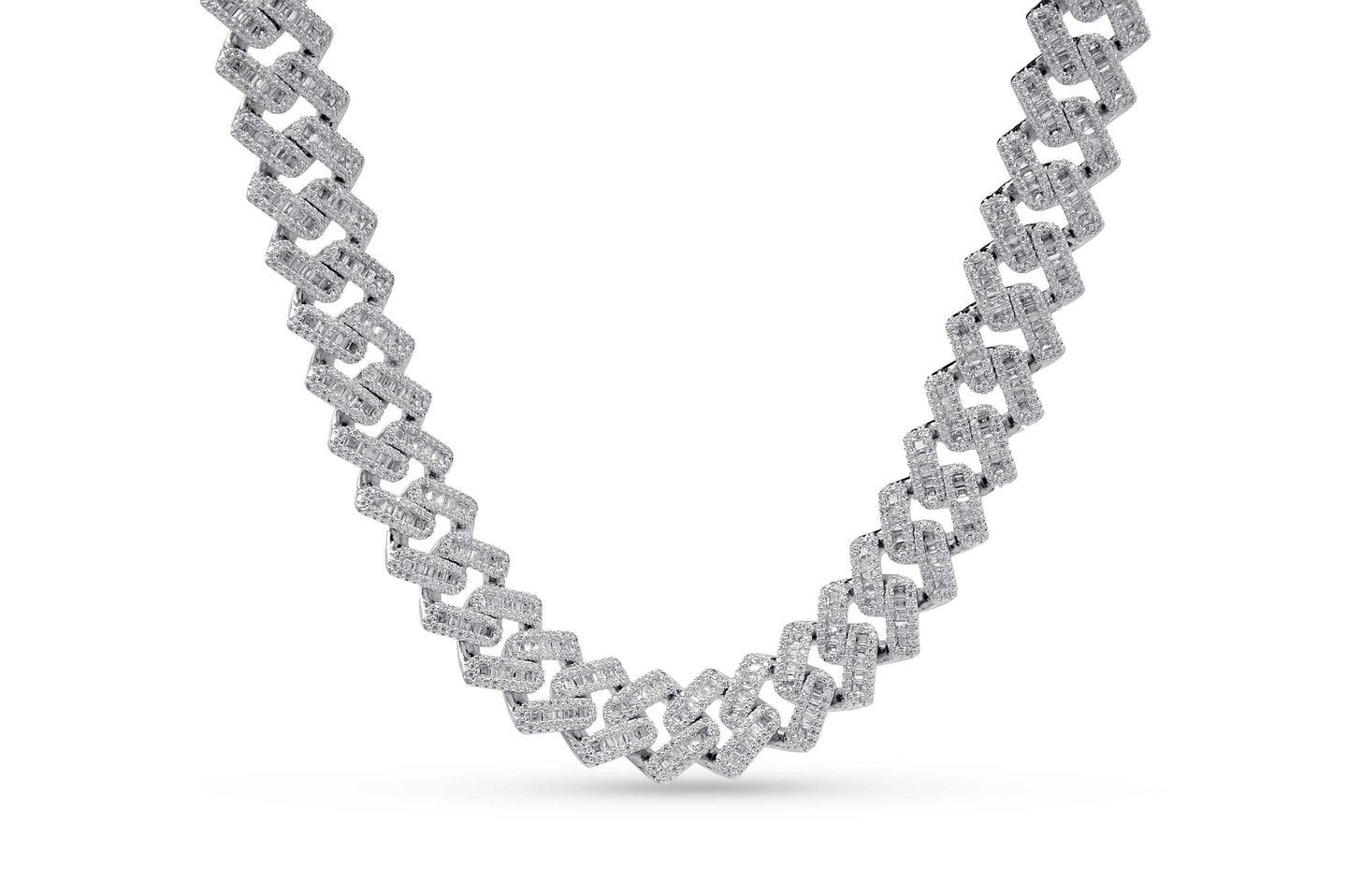 16mm Iced Baguette Cuban Chain