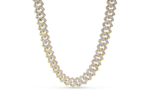 16mm Iced Gold Baguette Cuban Chain