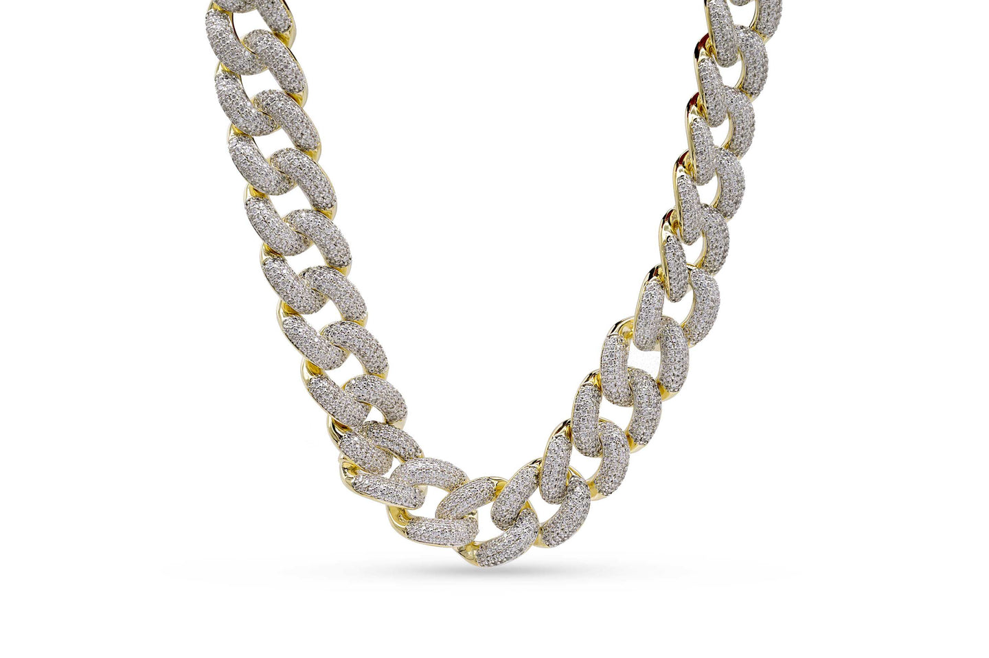 19mm Iced Miami Gold Cuban Chain