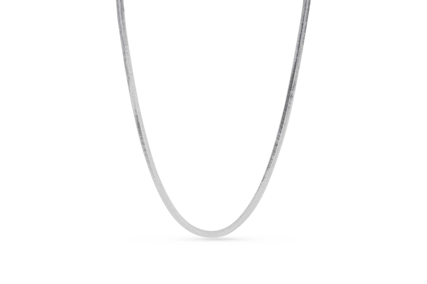 4mm Silver Herringbone Chain