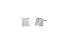Load image into Gallery viewer, White Cube Cluster Earrings