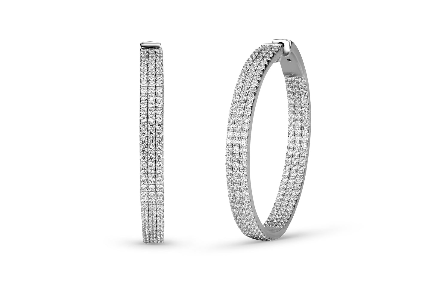 Cluster Hoop Earrings