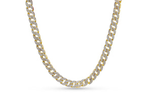 8mm Iced Out Flat Cuban Chain