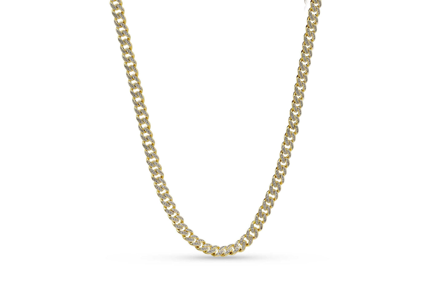 7mm Gold Iced out Cuban Chain