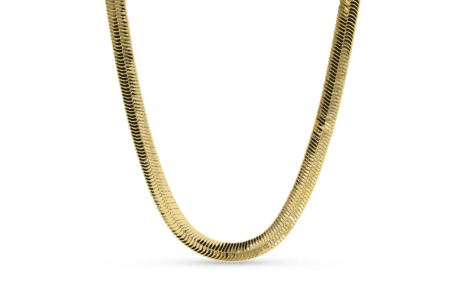 9mm Gold Herringbone Chain
