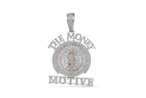 White Gold The Money Motive Pendant