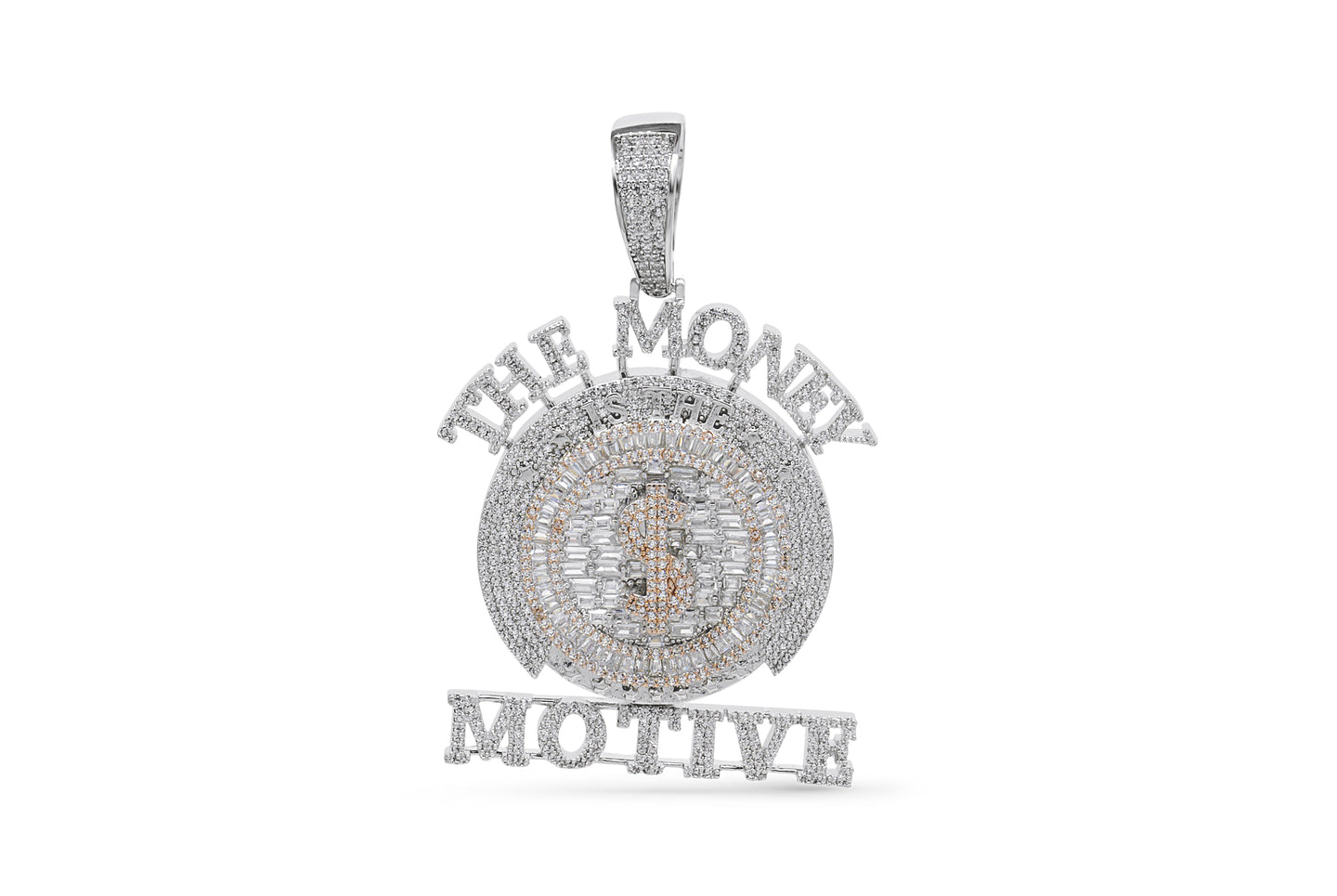 White Gold The Money Motive Pendant