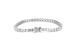 3mm White Gold Tennis Bracelet