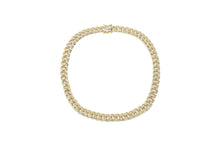 Load image into Gallery viewer, 10mm Gold Donut Iced Baguette Cuban Chain