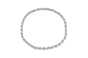 10mm White Iced Out Rope Chain