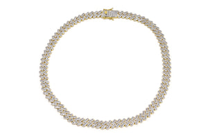 12mm Gold Baguette Cuban