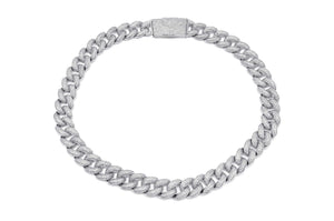 19mm Iced Out White Cuban Chain