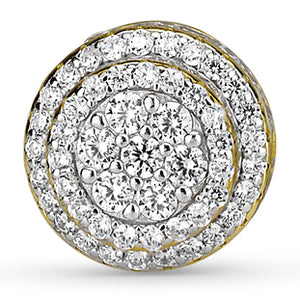 Gold Cluster Round Stud Earrings