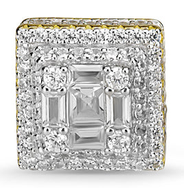 Square Baguette Cluster Earrings
