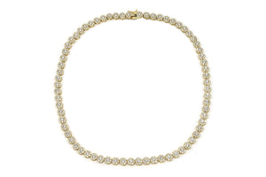 7mm Gold Circle Flower Tennis Chain