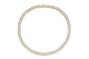 9mm Gold Iced Baguette Tennis Chain