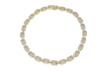 Load image into Gallery viewer, 12mm Gold Iced Out Gucc Link Chain