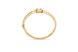 Iced Gold Bangle Bracelet