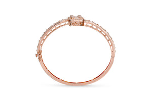 Iced Rose Gold Bangle Bracelet