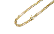 Load image into Gallery viewer, 10mm Gold Donut Iced Baguette Cuban Chain