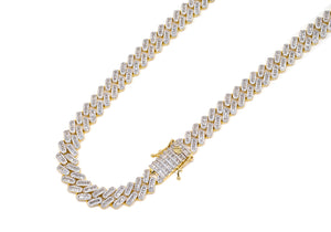12mm Gold Baguette Cuban