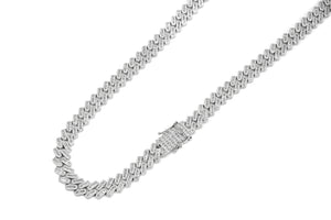14mm Iced Baguette Cuban Chain