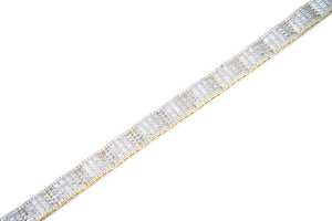 11mm Gold Iced Baguette Bracelet