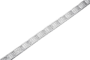 11mm White Gold Iced Baguette Bracelet