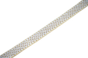 10mm Gold Iced Baguette Bracelet