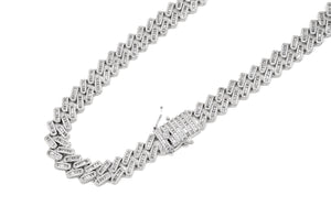 16mm Iced Baguette Cuban Chain