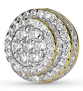 Gold Cluster Round Stud Earrings
