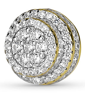 Gold Cluster Round Stud Earrings