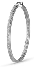 Load image into Gallery viewer, Surface Prong Hoop Earrings