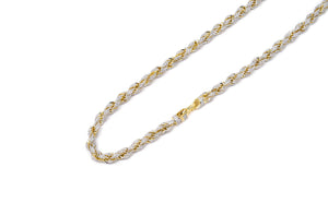 7mm Gold Iced Out Rope Chain