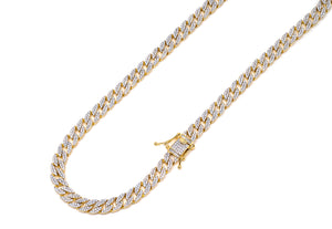 8mm Iced Out Flat Cuban Chain
