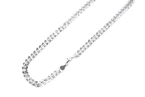 9.5mm Silver Curb Chain