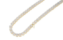 Load image into Gallery viewer, 9mm Gold Iced Baguette Tennis Chain