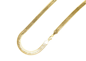 9mm Gold Herringbone Chain