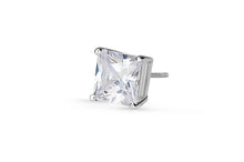 Load image into Gallery viewer, EX-Large Princess Cut Stud Earrings