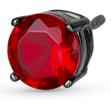 Red Stone Stud Earrings
