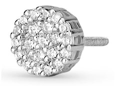 Small White Flower Cluster Earring