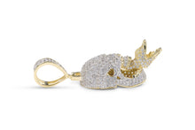 Load image into Gallery viewer, Gold Viper Skull Pendant